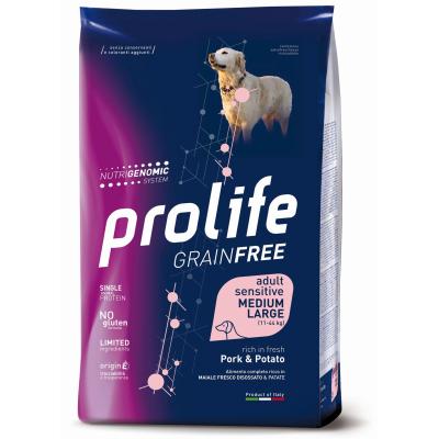 Prolife Cane Grain Free Sensitive Adulto Medium & Large Maiale & Patate