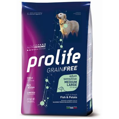 Prolife Cane Grain Free Sensitive Adulto Medium & Large Pesce & Patate