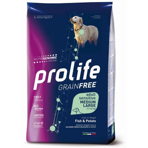 Prolife Cane Grain Free Sensitive Adulto Medium & Large Pesce & Patate