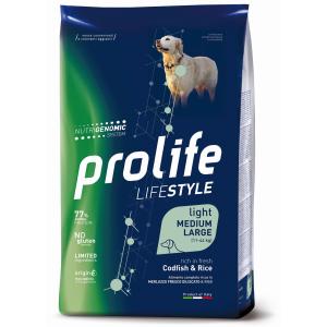 Prolife Cane Lifestyle Light Adulto Medium & Large Merluzzo & Riso