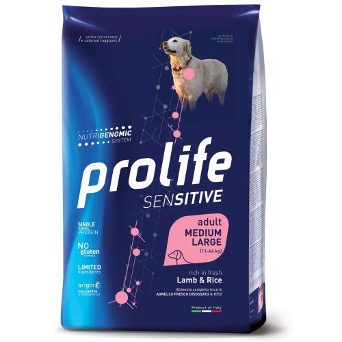 Prolife Cane Sensitive Medium & Large Agnello & Riso