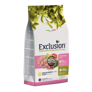 Exclusion Cane Mediterraneo Monoprotein Puppy Medium Pollo