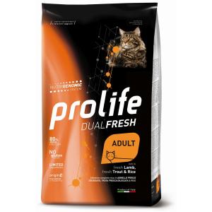 Prolife Gatto Dual Fresh Adulto Agnello, Trota e Riso cibo