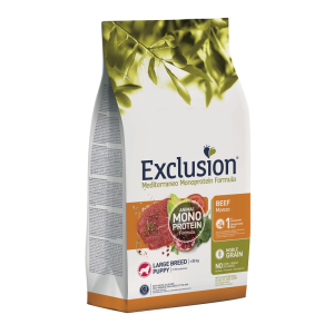 Exclusion Cane Mediterraneo Monoprotein Puppy Large Manzo 12 Kg