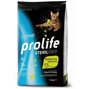 Prolife Gatto Sterilised Grain Free Sensitive Adulto Quaglia & Patate