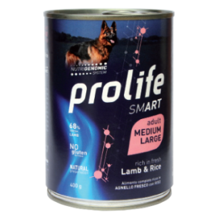 Prolife Cane Smart Adulto Medium & Large Agnello & Riso Lattina