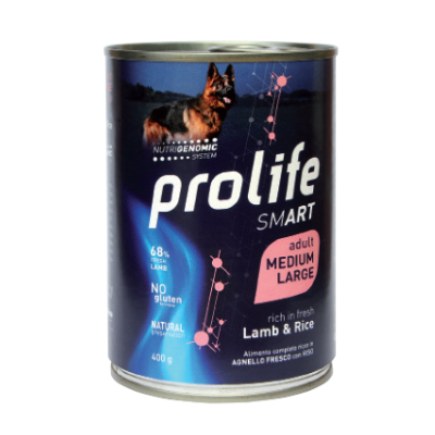 Prolife Cane Smart Adulto Medium & Large Agnello & Riso Lattina