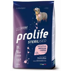 Prolife cane Sterilised Sensitive medium e large Maiale e riso