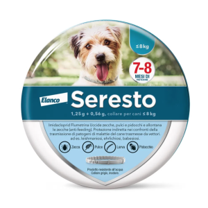 Collare Seresto antiparassitario per cani taglia piccola