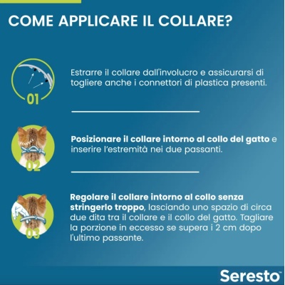 Applicazione collare seresto gatto