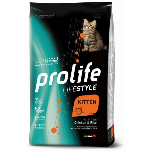 Prolife Gatto Kitten Lifestyle Pollo e Riso crocchette