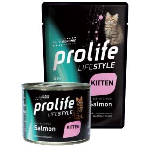Prolife Gatto Kitten Lifestyle Salmone umido
