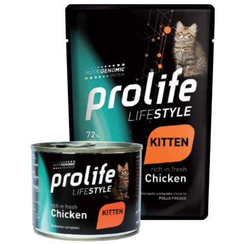 Prolife Gatto Kitten Lifestyle Pollo umido
