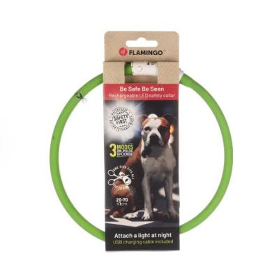 Flamingo Collare Led Cane Verde
