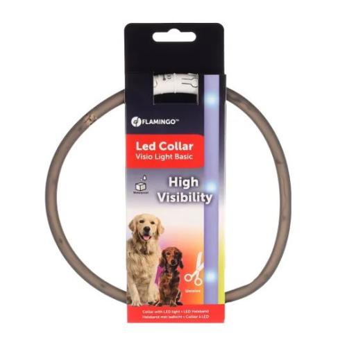 Flamingo Collare Led Cane Nero
