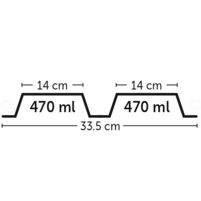 Flamingo Ciotola Doppia 2 x 470 ml