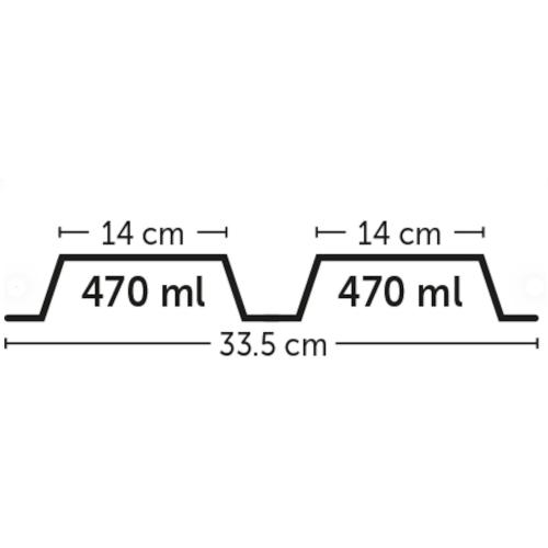 Flamingo Ciotola Doppia 2 x 470 ml