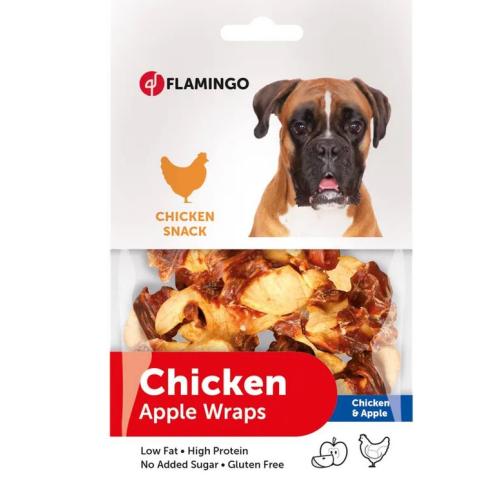 Flamingo Snack Per Cane Wrap Con Mela E Pollo 85 Gr
