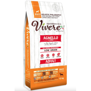 Vivere low grain cane adulto taglia grande agnello 12kg