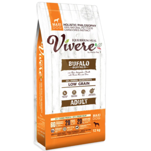 Vivere Cane Adulto Low Grain Maxi Bufalo 12kg