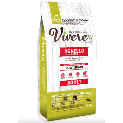 Vivere Cane Adulto Low Grain Medium Agnello 12kg