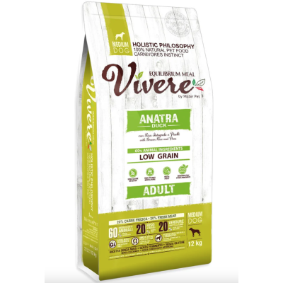 Vivere Cane Adulto Low Grain Medium Anatra 12kg