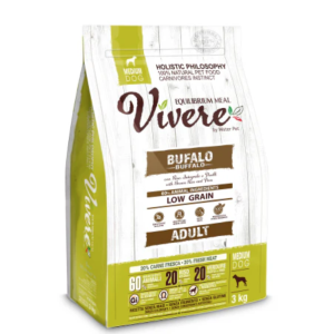 Vivere Cane Adulto Low Grain Medium Bufalo 3kg
