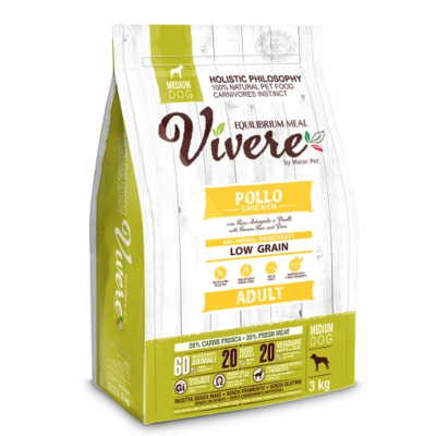Vivere Cane Adulto Low Grain Medium Pollo 3kg