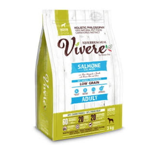 Vivere Cane Adulto Low Grain Medium Salmone 3kg