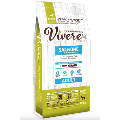Vivere Cane Adulto Low Grain Medium Salmone 12kg