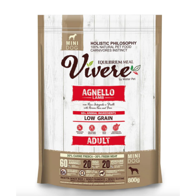 Vivere Cane Adulto Low Grain Mini Agnello 800gr