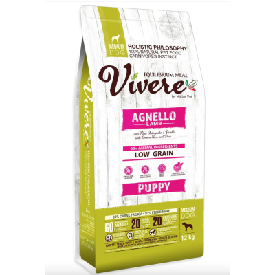 Vivere Cane Puppy Low Grain Medium Agnello 12kg