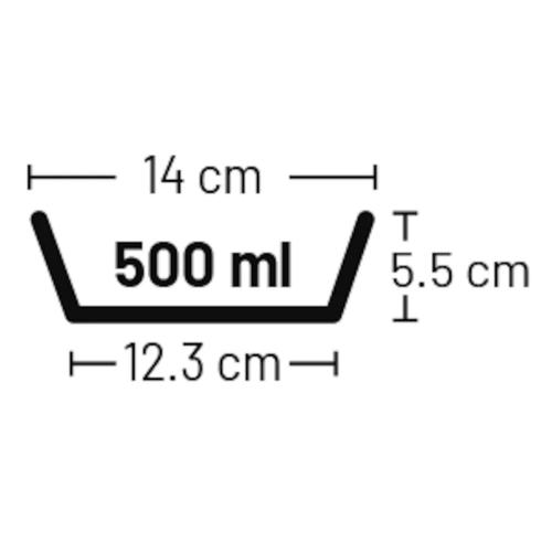 Flamingo Ciotola In Ceramica Antiscivolo Cori 500 ml misure