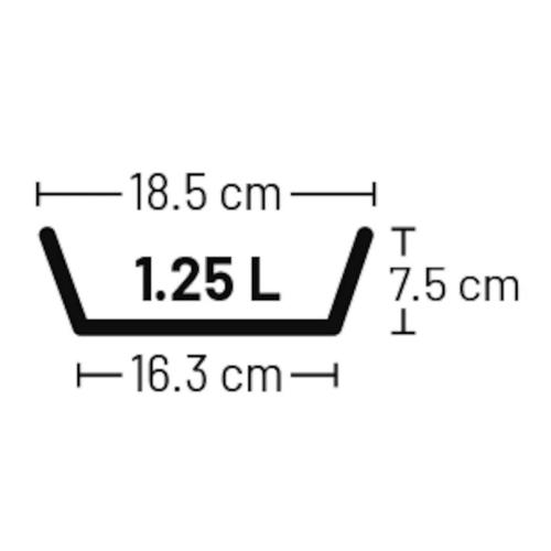 Flamingo Ciotola In Ceramica Antiscivolo Cori 1,5 lt misure
