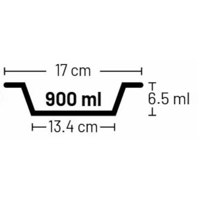 Flamingo Ciotola In Acciaio Inox Silhouette 900 ml misure
