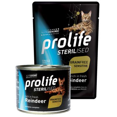 Prolife Gatto Sterilizzato Grain Free Sensitive Renna Umido