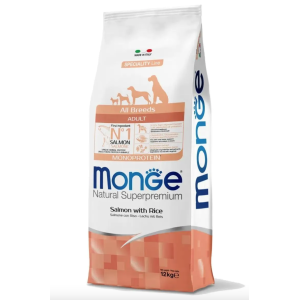 Monge cane adulto salmone e riso 2,5kg 2
