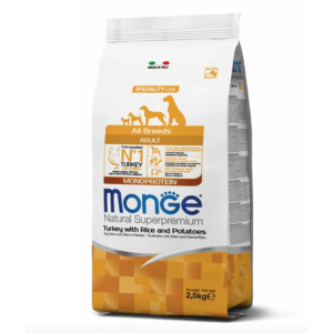 Monge crocchette cane all breeds tacchino riso e patate