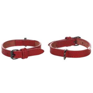 Flamingo Collare Per Cane In Pelle Rosso Denver