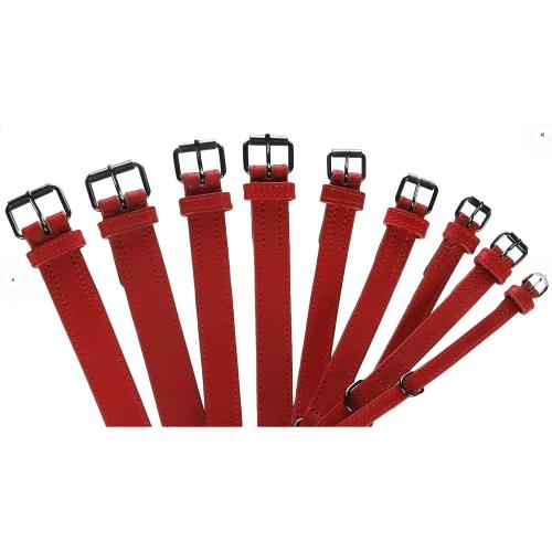 Flamingo Collare Per Cane In Pelle Rosso Denver chiusura
