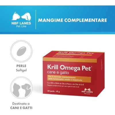 Krill Omega Pet Perle cane e gatto
