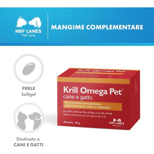 Krill Omega Pet Perle cane e gatto