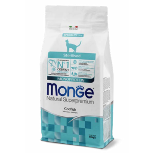 Monge Gatto Natural Superpremium Adulto Sterilizzato Merluzzo 1,5 Kg