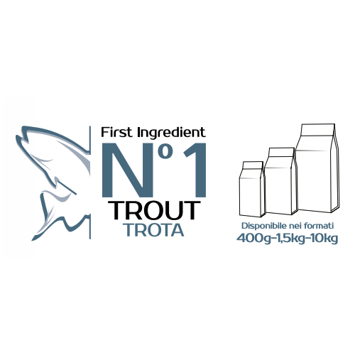Monge Gatto Natural Superpremium  Adulto Sterilizzato Trota primo ingrediente