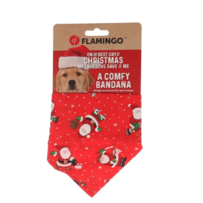 Flamingo XMAS Bandana per cani 60x31cm