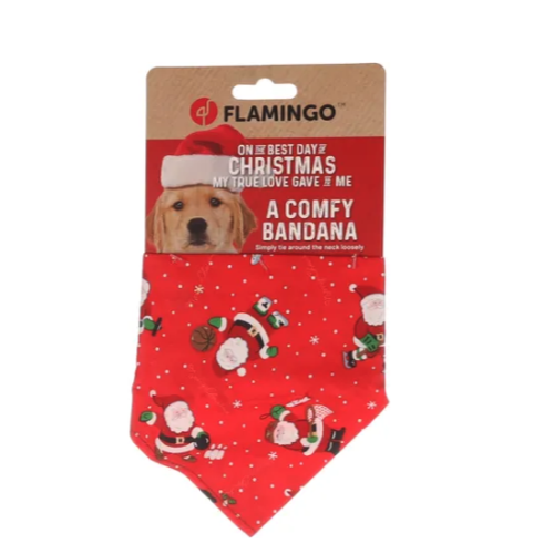 Flamingo XMAS Bandana per cani 60x31cm