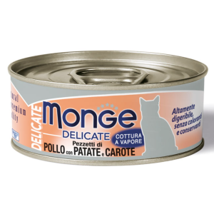 Monge gatto Delicate Pollo, Patate e Carote lattina 80gr