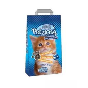 Preziosa Lettiera Gatto Agglomerante Non Profumata 10kg