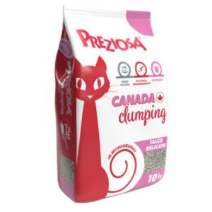 Preziosa Lettiera Gatto Canada Clumbing Talco Delicato 10kg