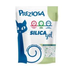 Preziosa Lettiera Gatto Silica Gel Muschio Bianco